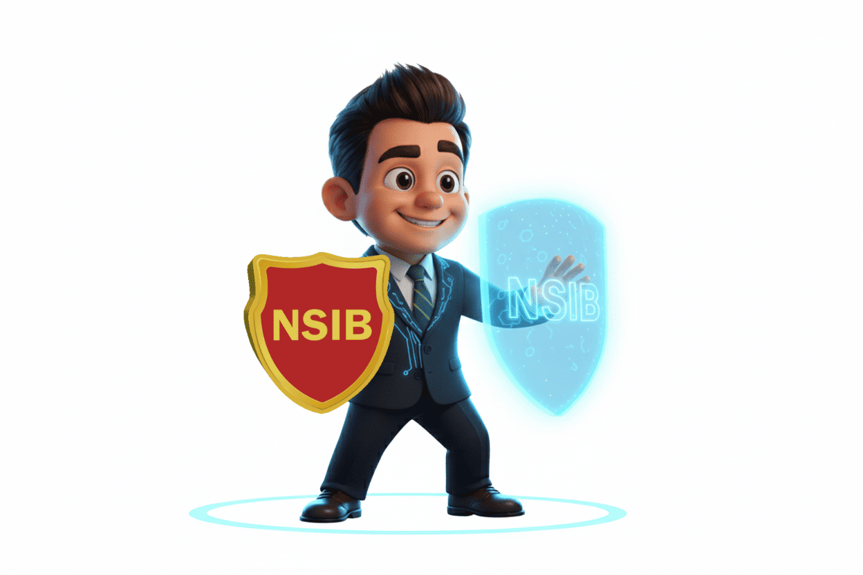 Hand holding umbrella over coins and house model representing insurance protection